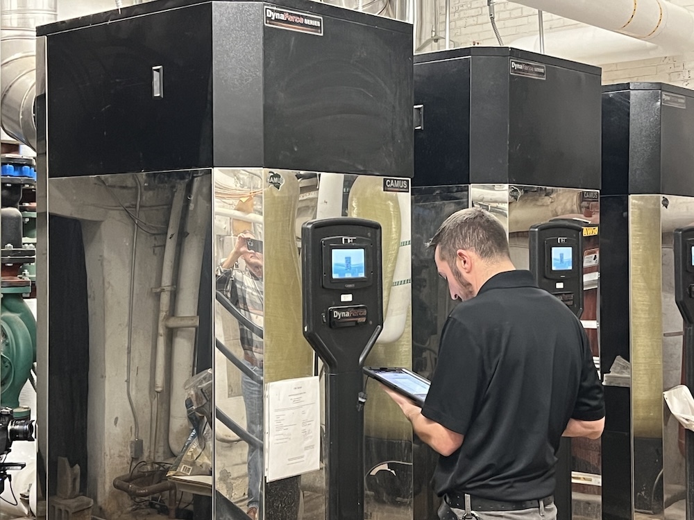 Facilities manager working