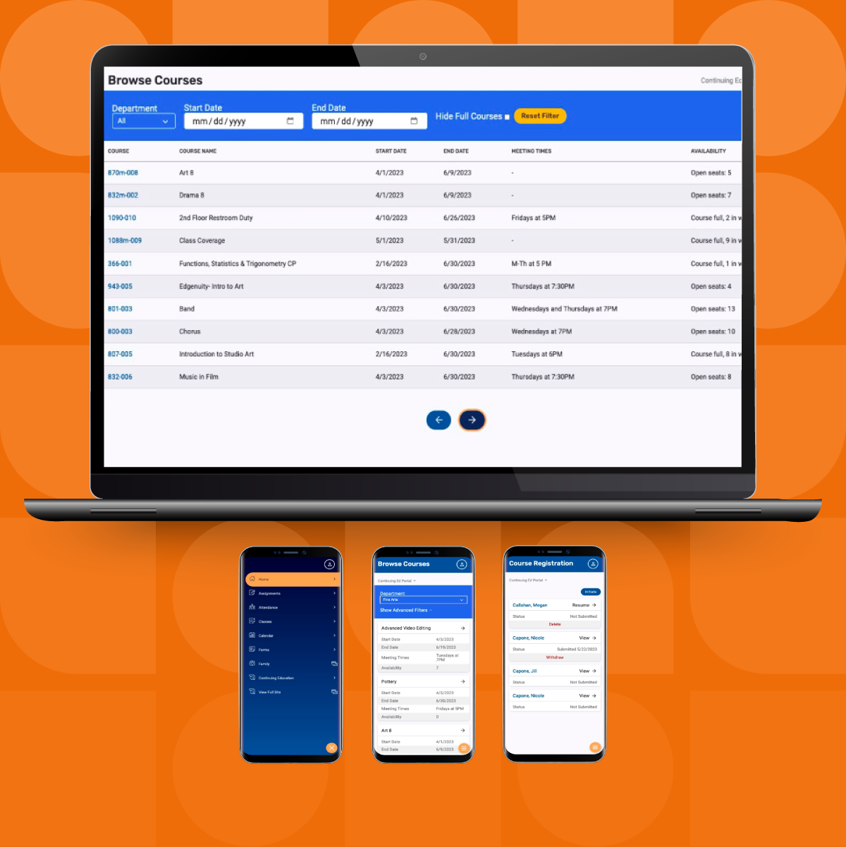 Laptop and mobile showing Aspen